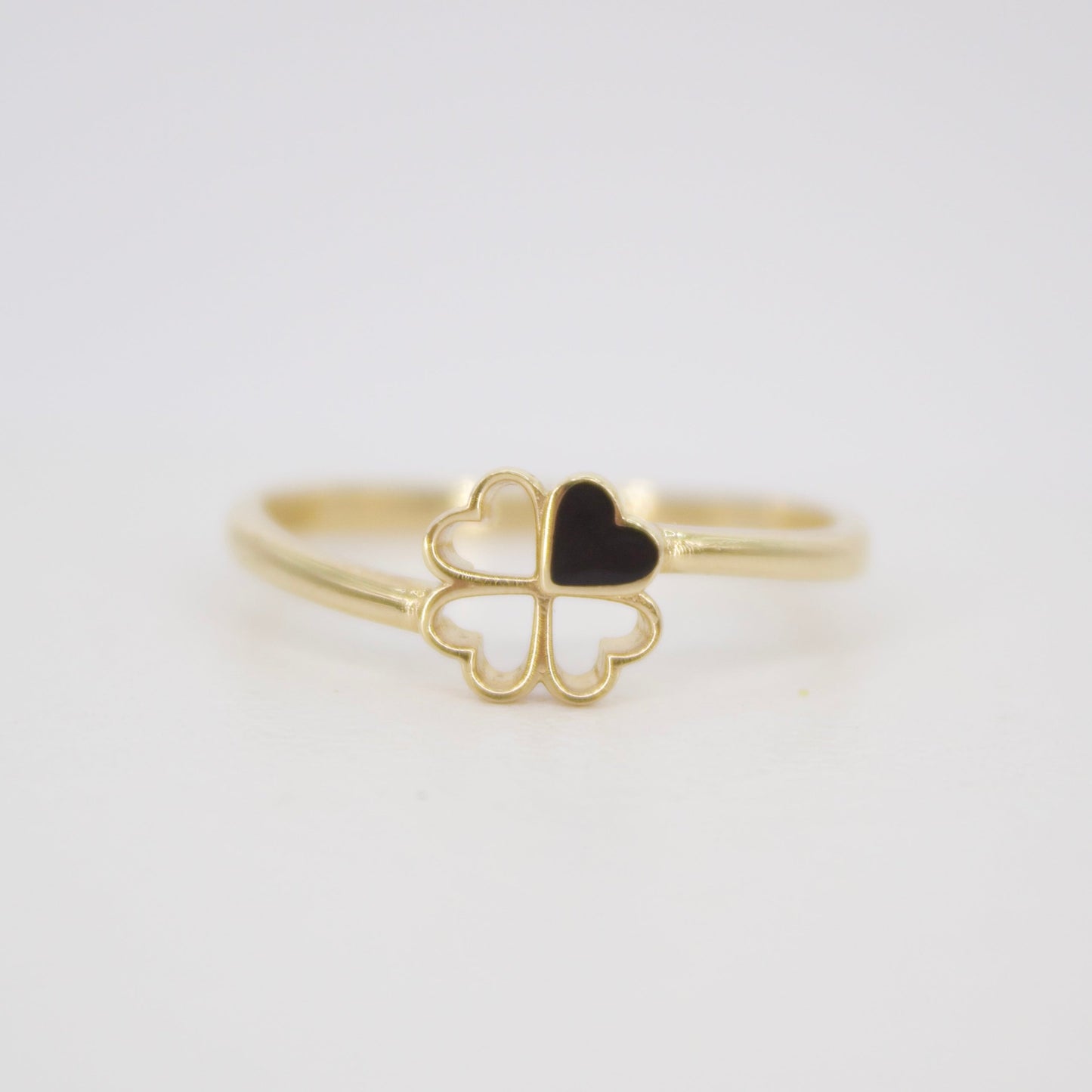 Anillo corazones en oro amarillo 14k.