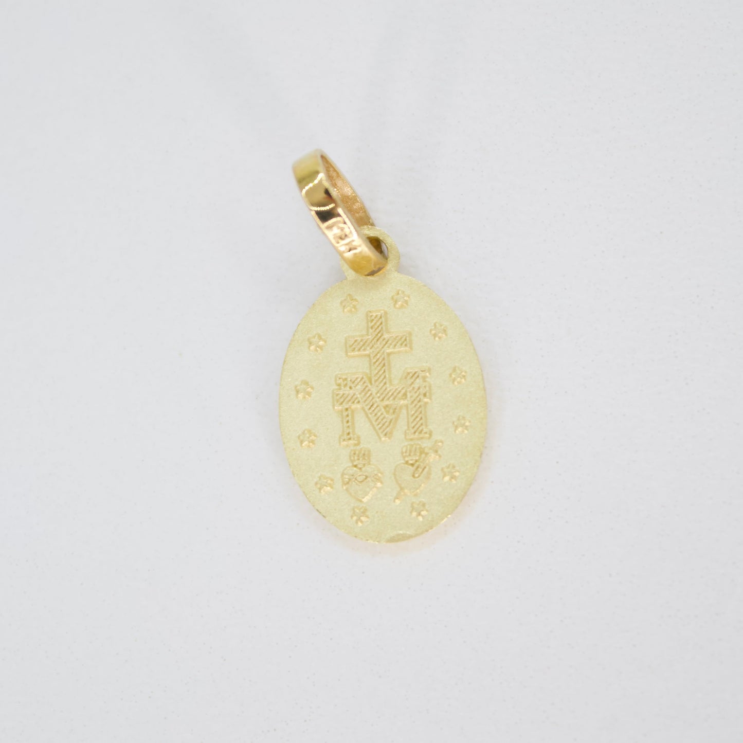 Medalla Virgen milagrosa en oro amarillo 14k.