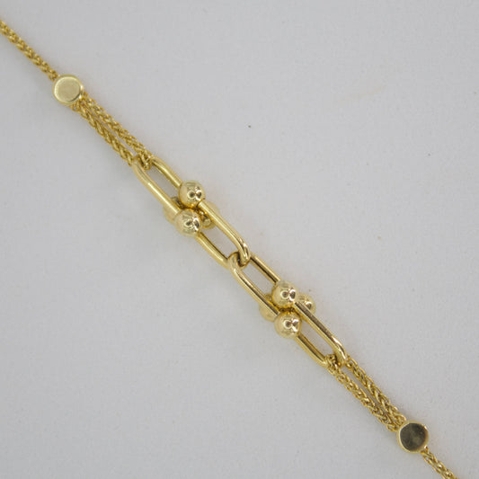 Pulsera eslabones en oro amarillo 14k.