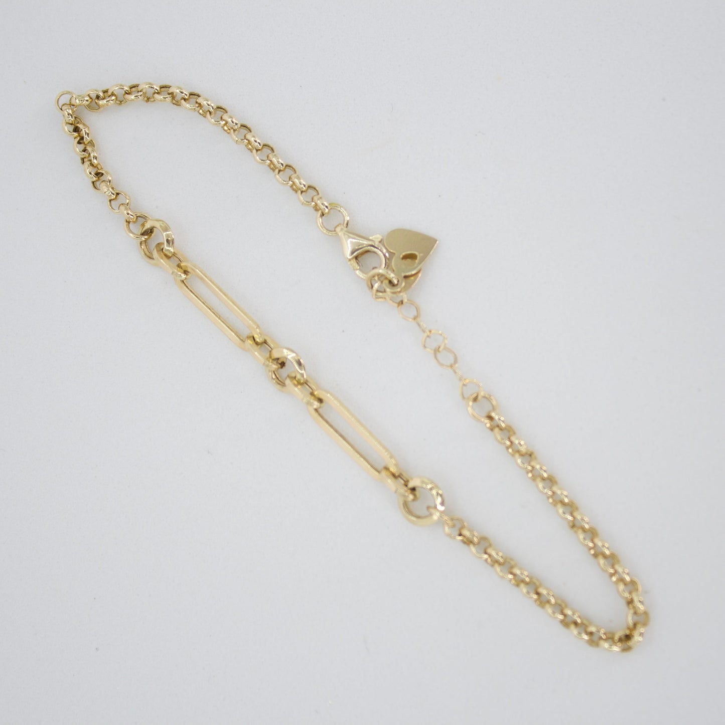 Pulsera eslabones en oro amarillo 14k.