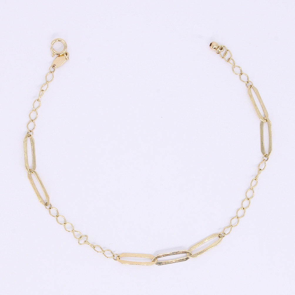 Pulsera eslabones en oro amarillo 14k.