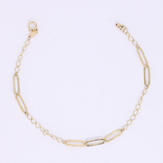 Pulsera eslabones en oro amarillo 14k.