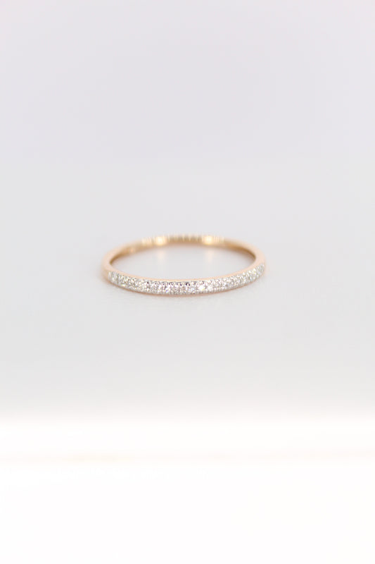 Churumbela en oro rosa 14k con diamantes.