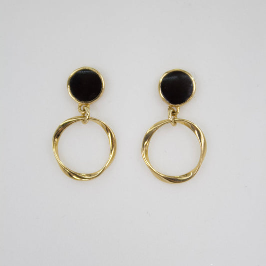 Aretes en oro amarillo 14k.